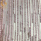 বিবাহের জন্য 3D এমব্রয়ডারি করা আফ্রিকান লেইস ফ্যাব্রিক পলিয়েস্টার বিশুদ্ধ ভারী জরি কাপড়